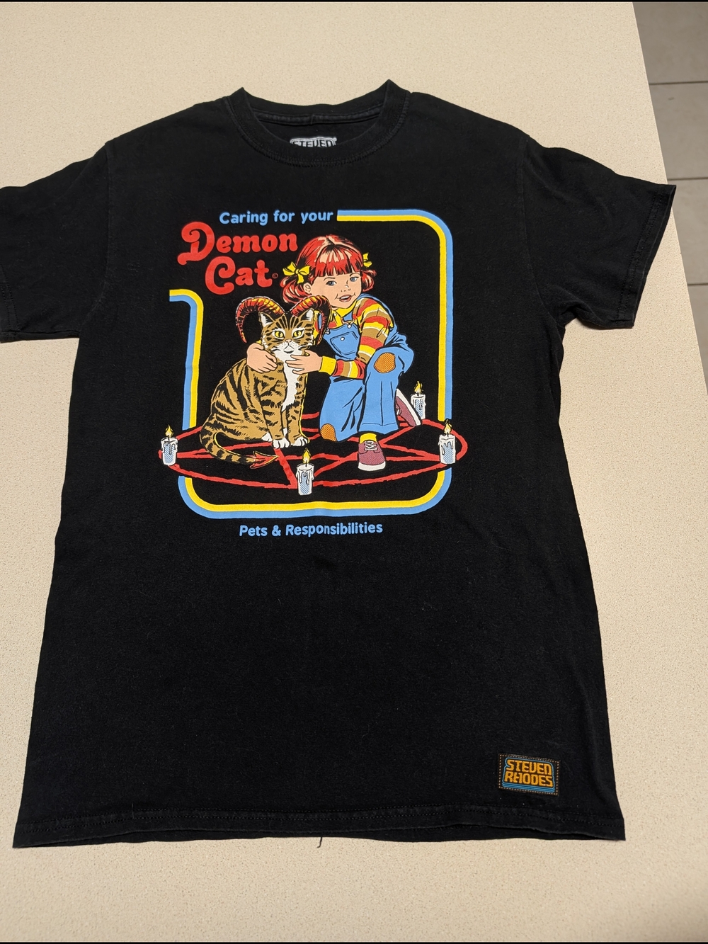 Demon Cat Pet Tee - Black